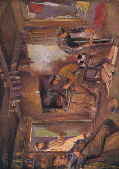 国内では敵の領土に定住した、ヒンデンブルクのイラスト、Daterlandischer Derlag CU Weller Berlin発行、1922年 作： Felix Schwormstadt